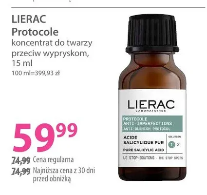 Koncentrat Protocole do twarzy przeciw wypryskom promocja w Hebe