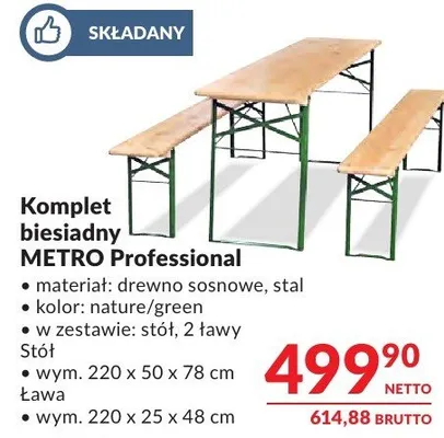 Komplet biesiadny METRO Professional promocja w Makro