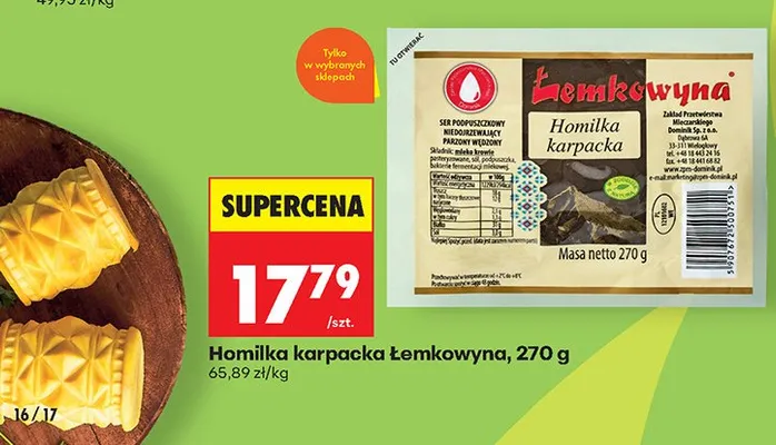 Homilka karpacka Łemkowyna promocja w Biedronka