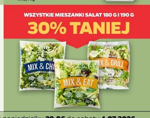 Mieszanki sałat Zieloniak promocja w Netto