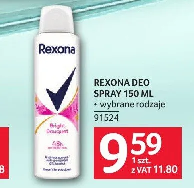 Dezodorant w sprayu Rexona Bright Bouquet promocja w Selgros
