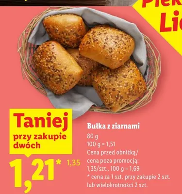 Bułka z ziarnami promocja w Lidl