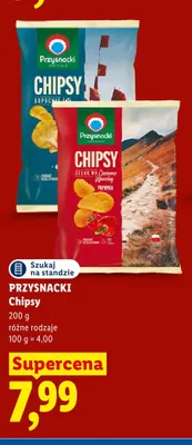 Chipsy Przysnacki Szlak na Czerwone Wierchy Papryka promocja w Lidl