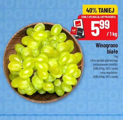 Winogrona białe promocja w POLOmarket