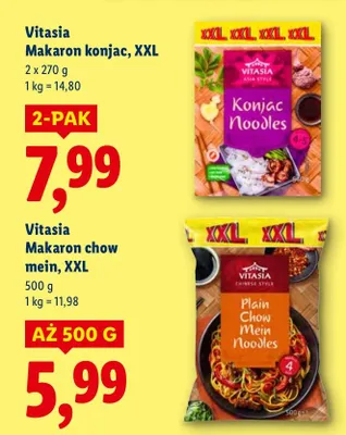 Makaron konjac, XXL promocja w Lidl