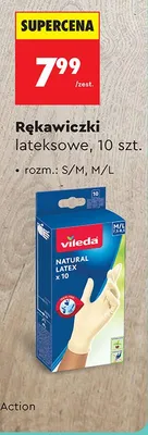 Rękawiczki lateksowe S/M, M/L 10 szt. promocja w Biedronka