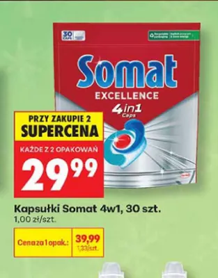Kapsułki do zmywarki Somat Excellence 4w1 promocja w Biedronka