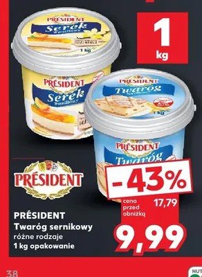 Twaróg sernikowy Président promocja w Kaufland