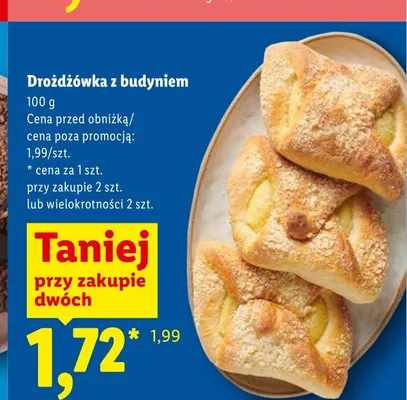 Drożdżówka z budyniem promocja w Lidl