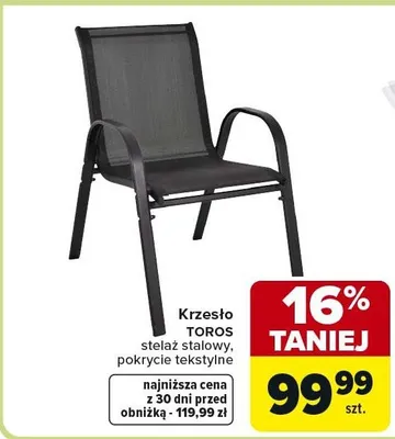 Krzesło Toros promocja w Carrefour