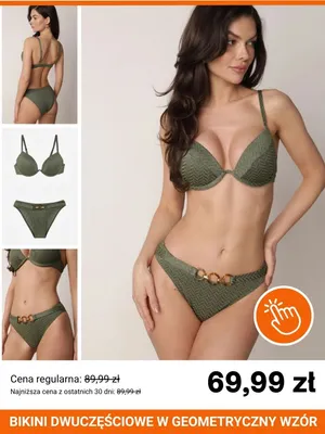 Bikini dwuczęściowe Born2be w geometryczny wzór promocja w Born2be