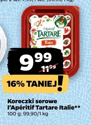 Koreczki serowe l'Apéritif Tartare Italie promocja w Netto