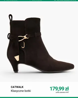 Klasyczne botki Catwalk promocja w Deichmann
