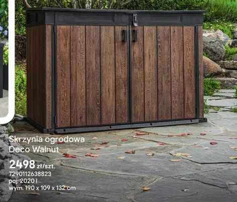 Skrzynia ogrodowa Deco Walnut promocja w Castorama