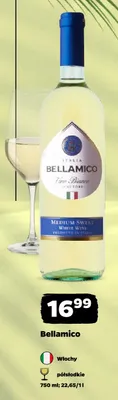Wino białe półsłodkie Bellamico promocja w Netto