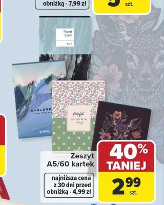 Zeszyt A5/60 kartek Herlitz promocja w Carrefour