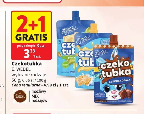 Czekotubka E. Wedel czekoladowa promocja w Intermarche