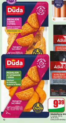 Medaliony drobiowe ze szpinakiem i serem Duda promocja w Dino