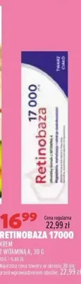 Krem z witaminą A Retinobaza 17000 promocja w Drogerie Natura