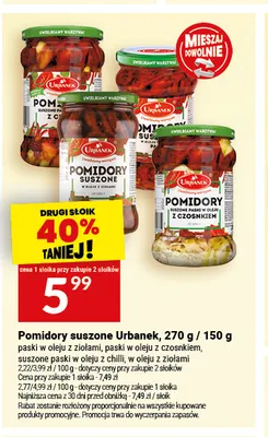 Pomidory suszone w oleju z ziołami Urbanek promocja w Twój Market