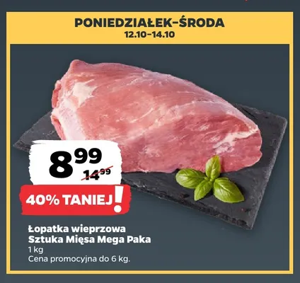 Łopatka wieprzowa Sztuka Mięsa Mega Paka promocja w Netto