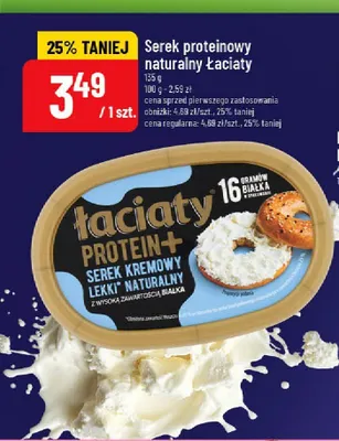 Serek proteinowy naturalny Łaciate Protein+ promocja w POLOmarket