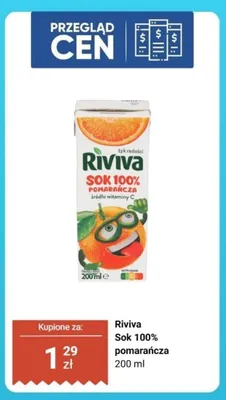 Sok 100% pomarańcza Riviva promocja w Biedronka