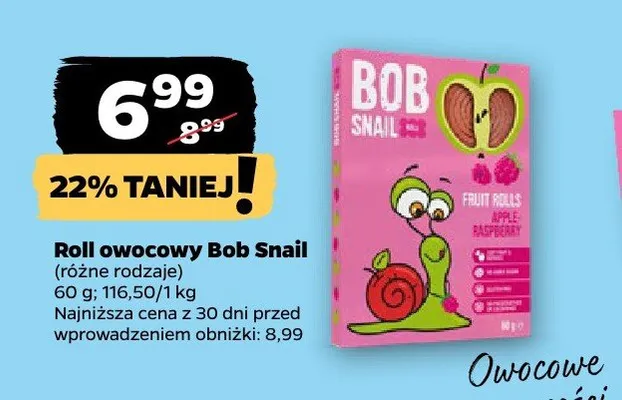 Roll owocowy Bob Snail promocja w Netto