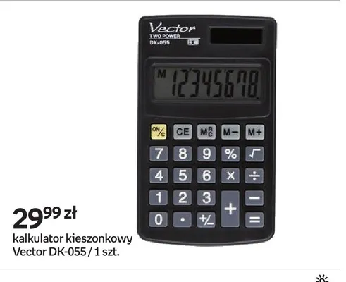 Kalkulator kieszonkowy Vector DK-055 promocja w Empik