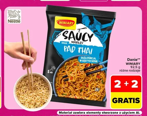 Danie Saucy Noodles Pad Thai Winiary promocja w Carrefour Market