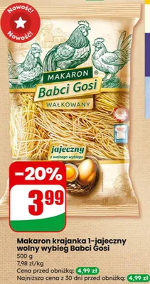Makaron krajanka 1-jajeczny wolny wybieg  promocja w Dino