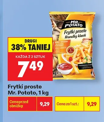 Frytki proste Mr. Potato promocja w Biedronka