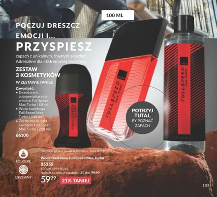 Woda toaletowa Full Speed Max Turbo promocja w AVON