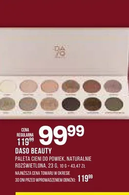 Paleta cieni do powiek naturalnie rozświetlona Daso Beauty promocja w Drogerie Natura