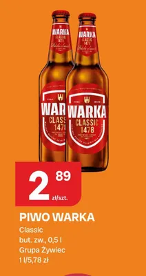 Piwo Warka Classic promocja w Chorten
