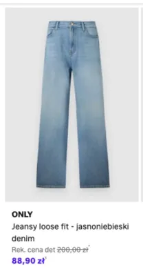 Jeansy loose fit jasnoniebieski denim ONLY promocja w Lounge by Zalando