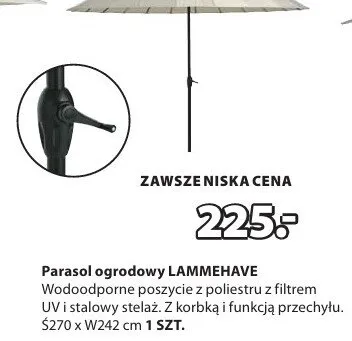 Parasol ogrodowy promocja w Jysk
