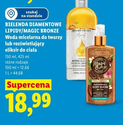 Woda micelarna do twarzy Bielenda Diamentowe Lipidy promocja w Lidl