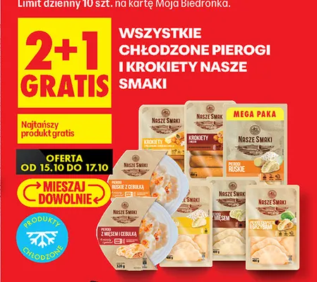 Pierogi z mięsem i cebulką Nasze Smaki promocja w Biedronka
