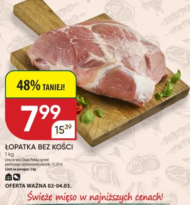 Łopatka bez kości Rzeźnik szymon poleca promocja w Chata Polska