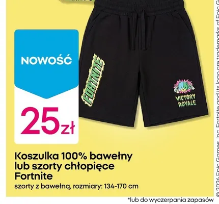 Szorty chłopięce Fortnite promocja w Pepco