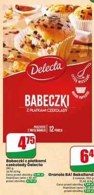 Babeczki z płatkami czekolady Delecta promocja w Dino