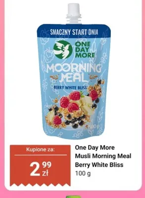 Musli One Day More Morning Meal Berry White Bliss promocja w Dino