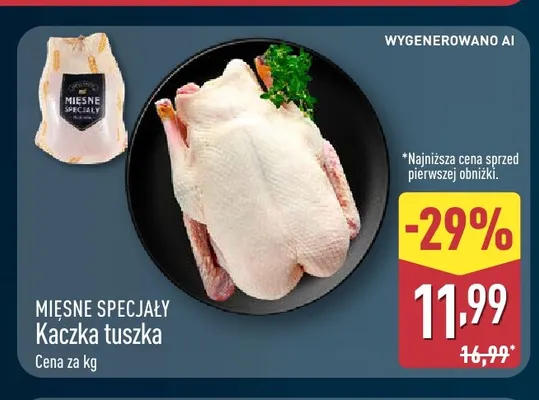 Kaczka tuszka Mięsne Specjały promocja w Aldi