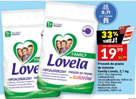 Proszek do prania do kolorów Family Lovela promocja w Twój Market