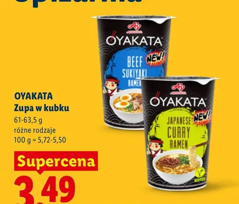 Zupa w kubku Oyakata Beef Sukiyaki Ramen promocja w Lidl