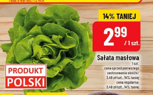 Sałata masłowa polska promocja w POLOmarket