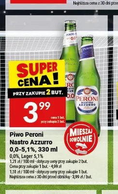 Piwo bezalkoholowe Peroni Nastro Azzurro promocja w Twój Market