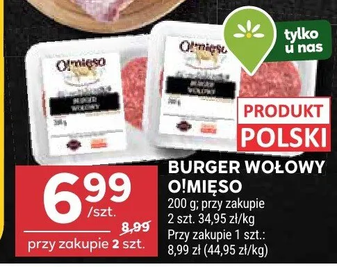 Burger wołowy promocja w Stokrotka