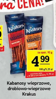 Kabanosy wieprzowe Krakus promocja w Gram Market